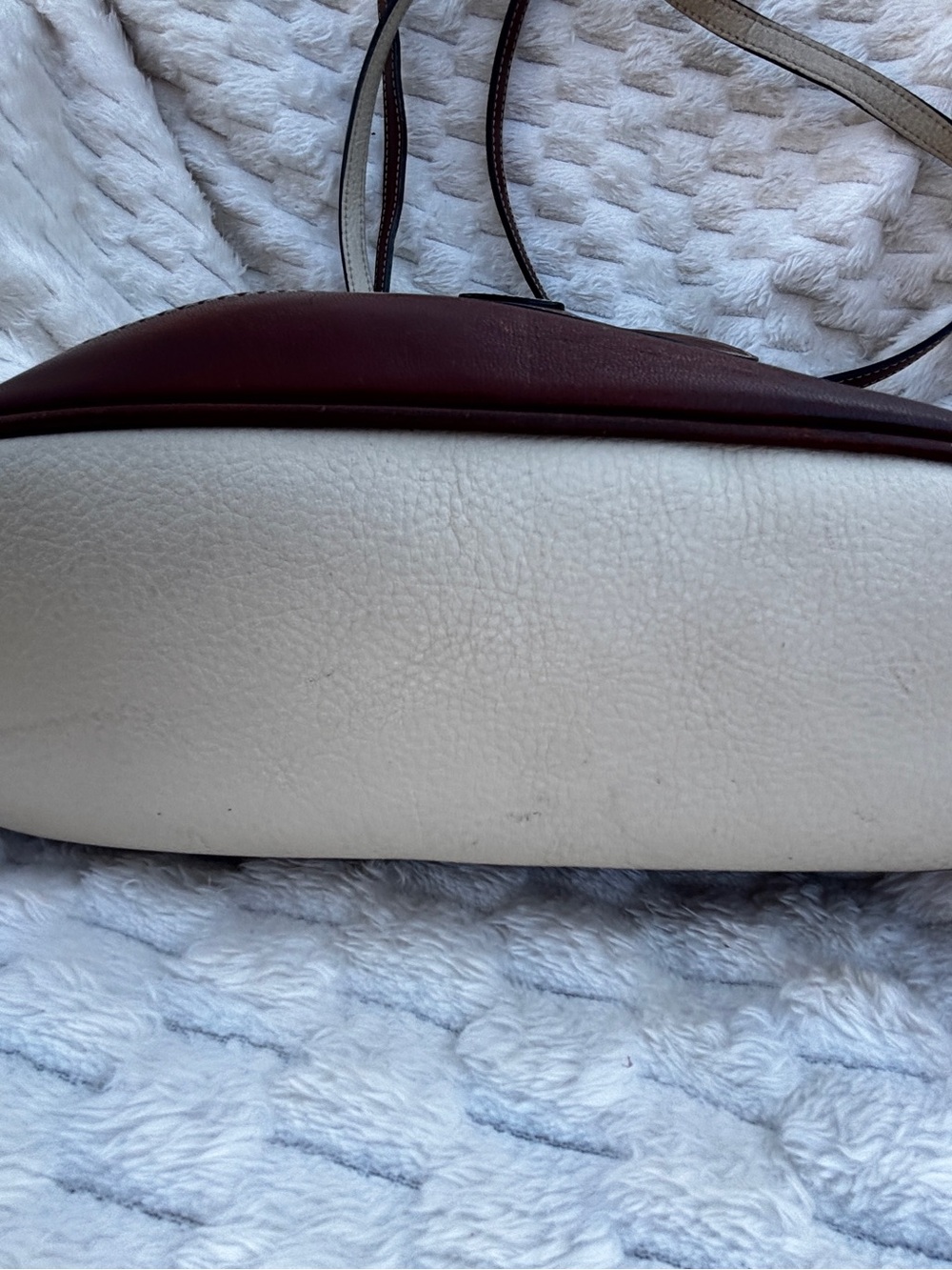 Bally Italy Cream Chestnut Leather Shoulder Tote Chain leather lined - Picture 4 of 8